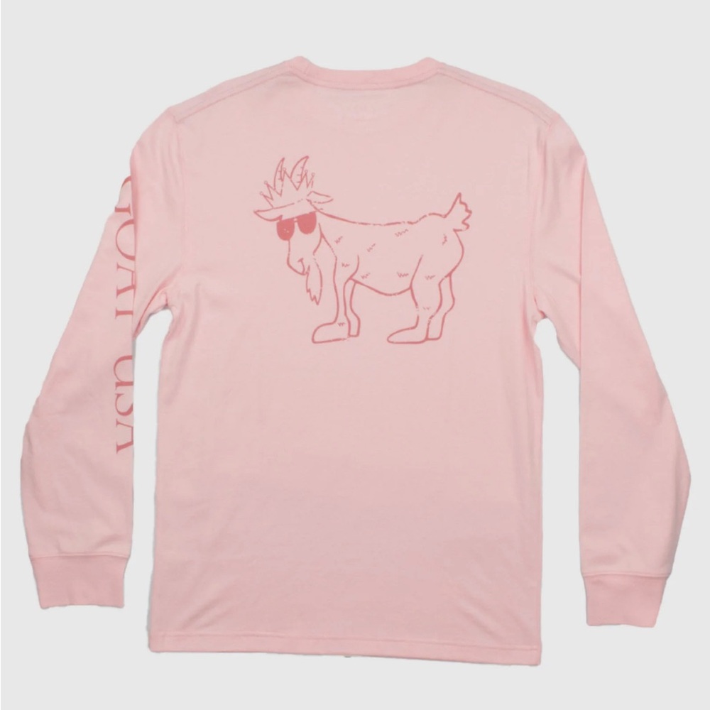 Goat USA Youth Pink Long Sleeve Shirt Size Large Lexington LST